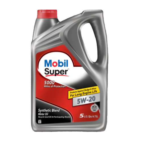 Mobil Super 5000 5W-20 Full Synthetic Motor Oil – 5 Quart Bottles – Superior Engine Protection – 3 Bottles per Box