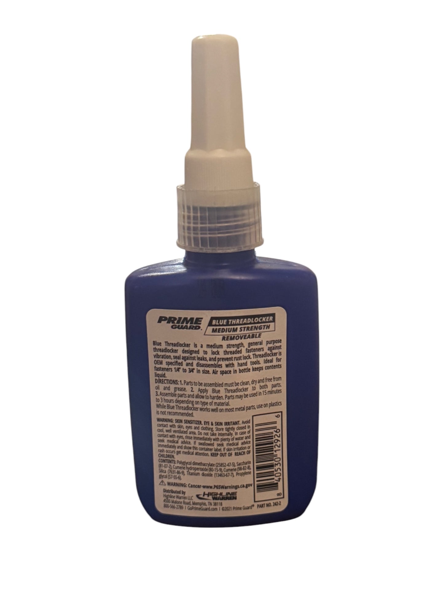 Prime Guard Blue Threadlocker – 1.69 FL OZ (50mL) | Medium Strength Leak Sealant & Lock Preventer