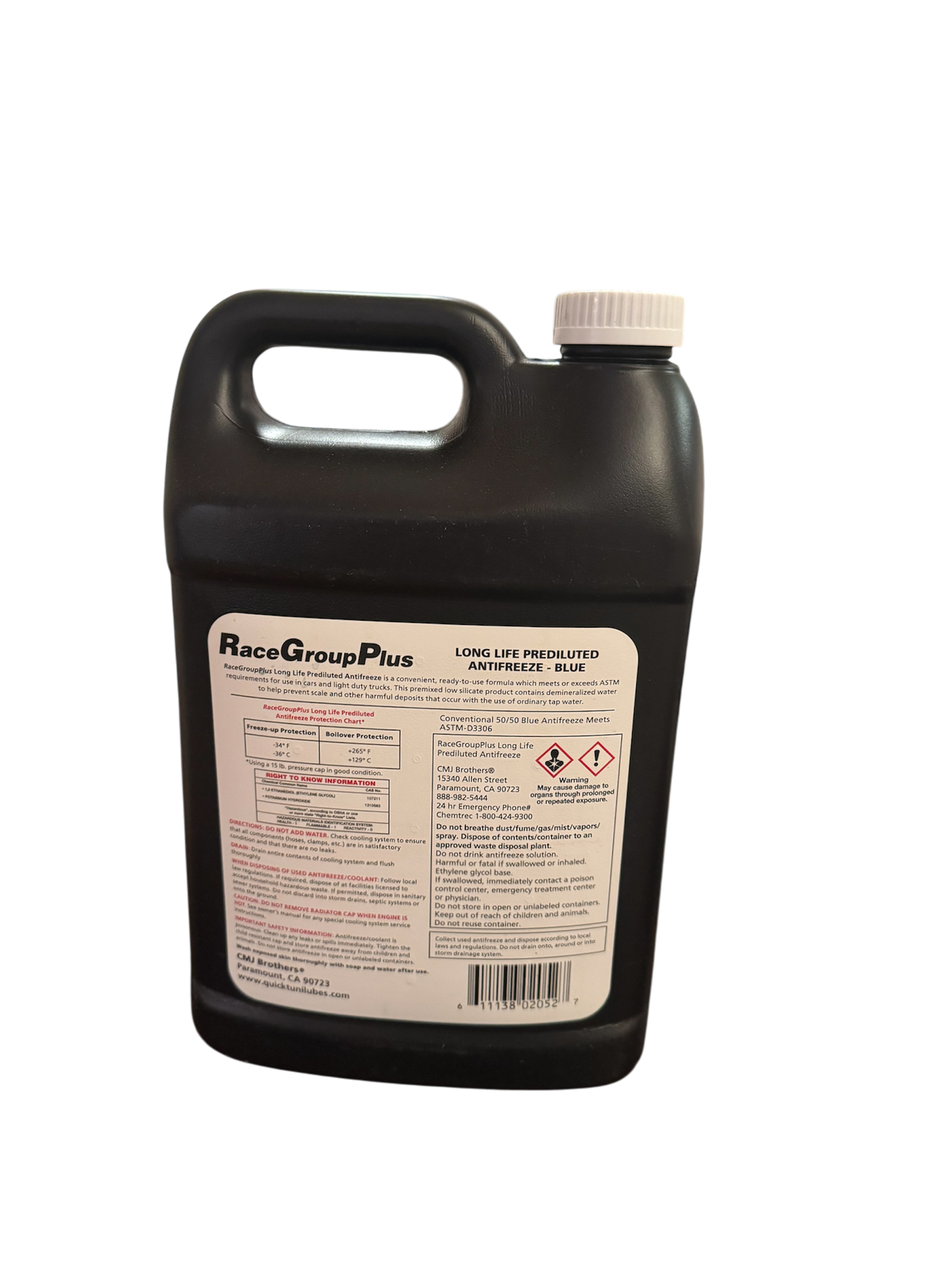 CMJ Brothers Long Life Pre-Diluted Antifreeze 50/50 - BLUE – Ready to Use, 1 Gallon (3.78 L)