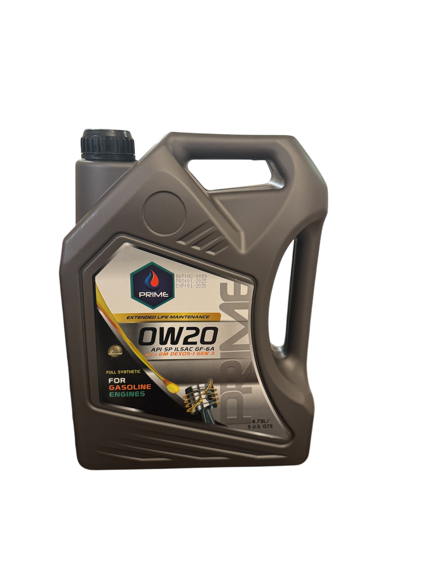 Prime 0w-20 full synthetic motor oil