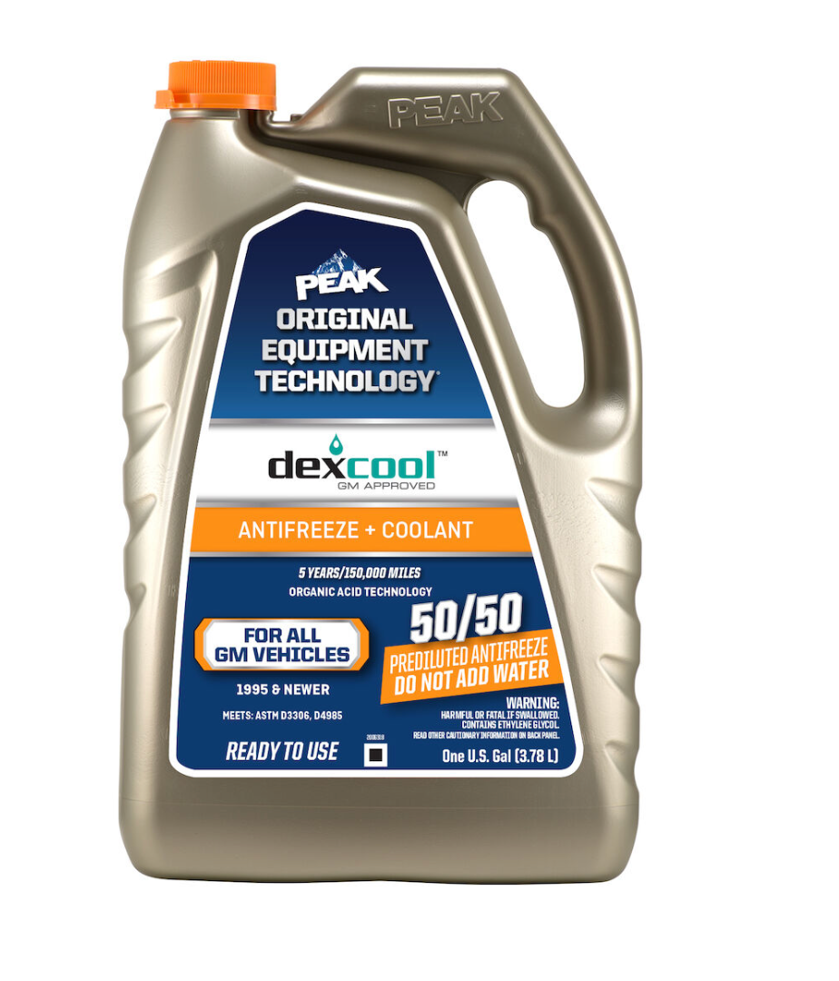 PEAK® ORIGINAL EQUIPMENT TECHNOLOGY™ DEX-COOL® 50/50 PREDILUTED ANTIFREEZE + COOLANT – 1 Gallon (3.78 L)
