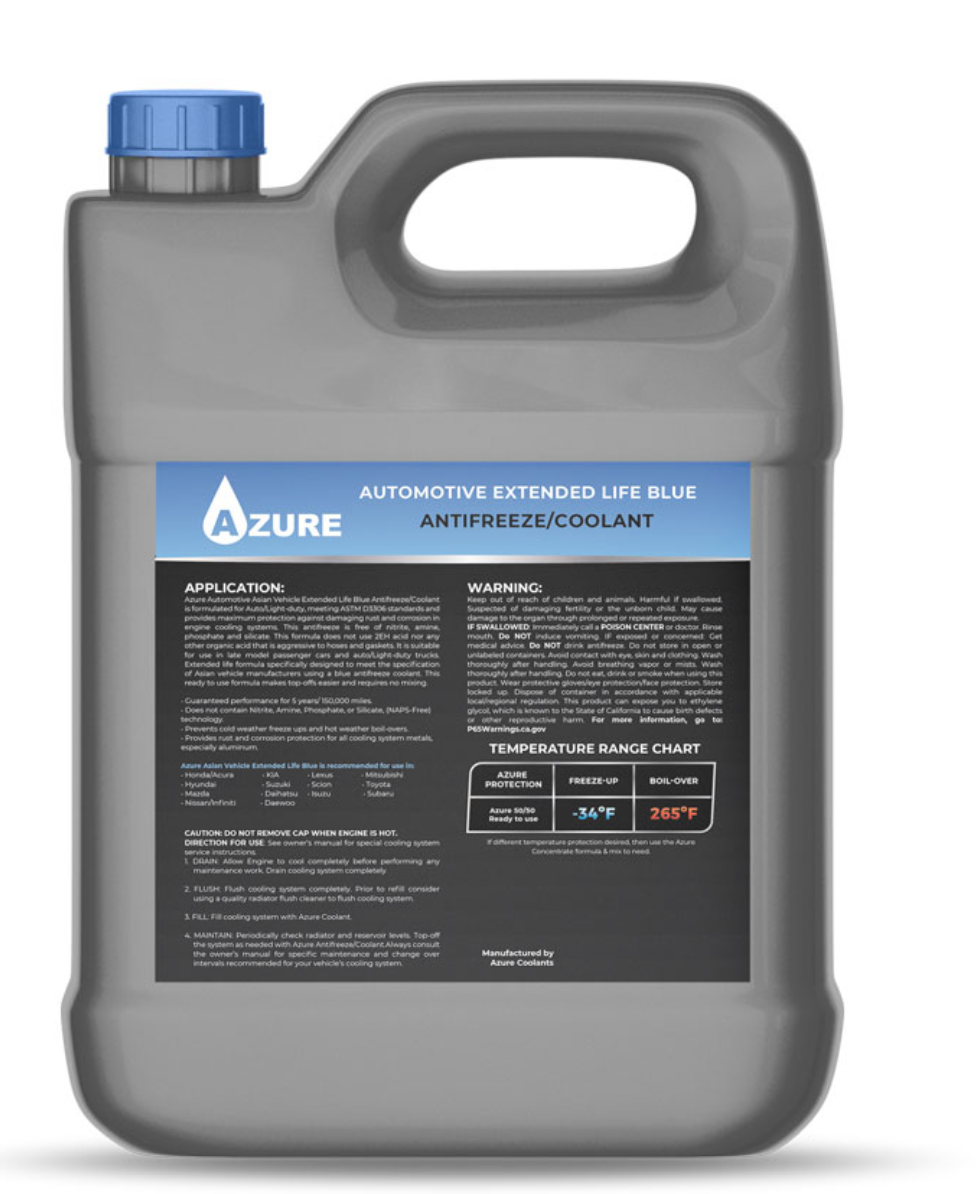 AZURE Automotive Asian Vehicles Extended Life BLUE – 1 Gallon (3.78 L)
