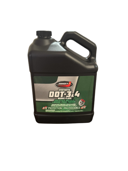 Jonsen’s Synthetic Brake Fluid – DOT 3 & DOT 4, 1 Gallon (3.78 L), High-Performance Formula