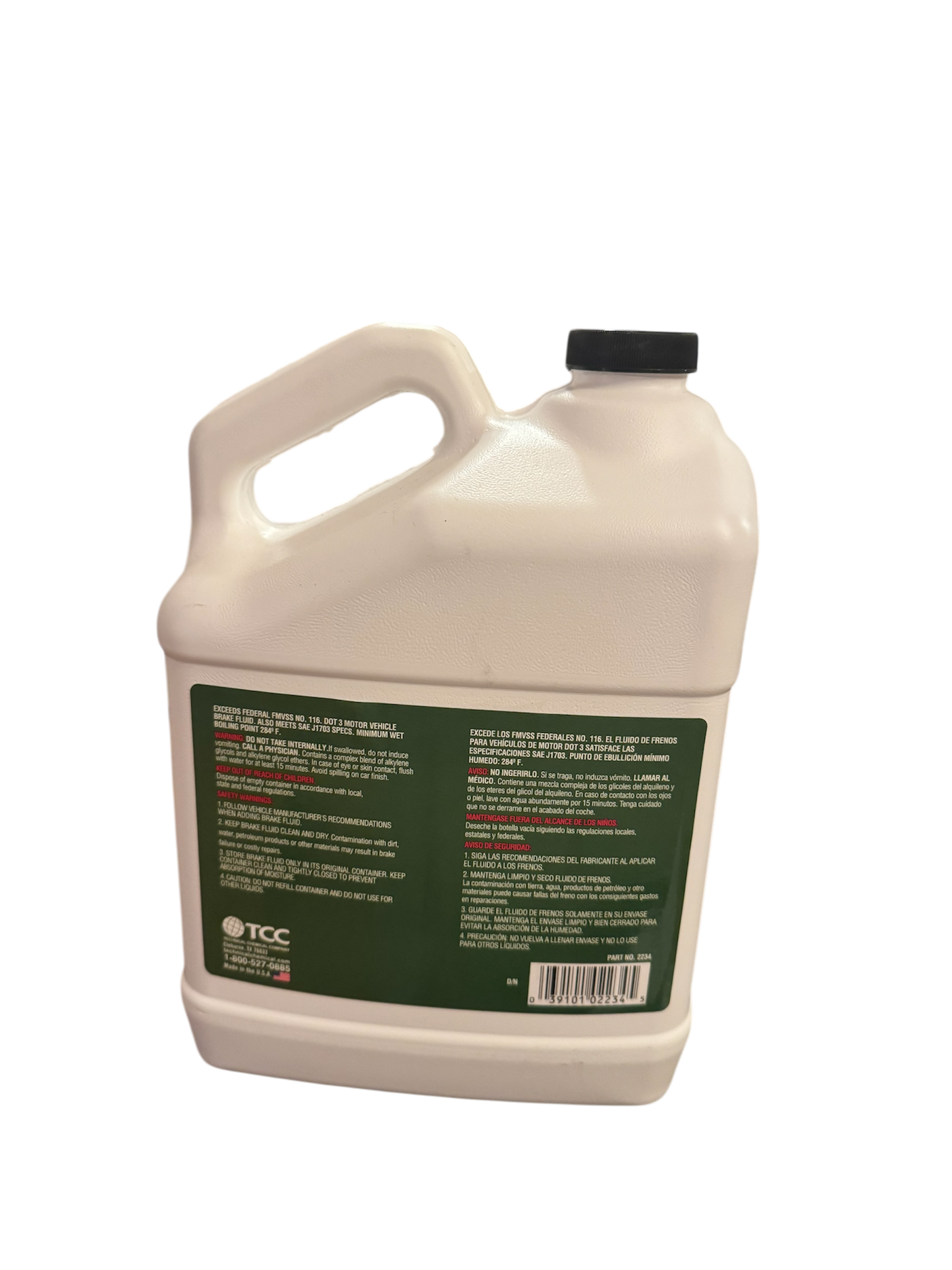 Jonsen's Synthetic DOT-3 Brake Fluid – 1 Gallon (3.78 L) – 450°F Protection for Optimal Performance